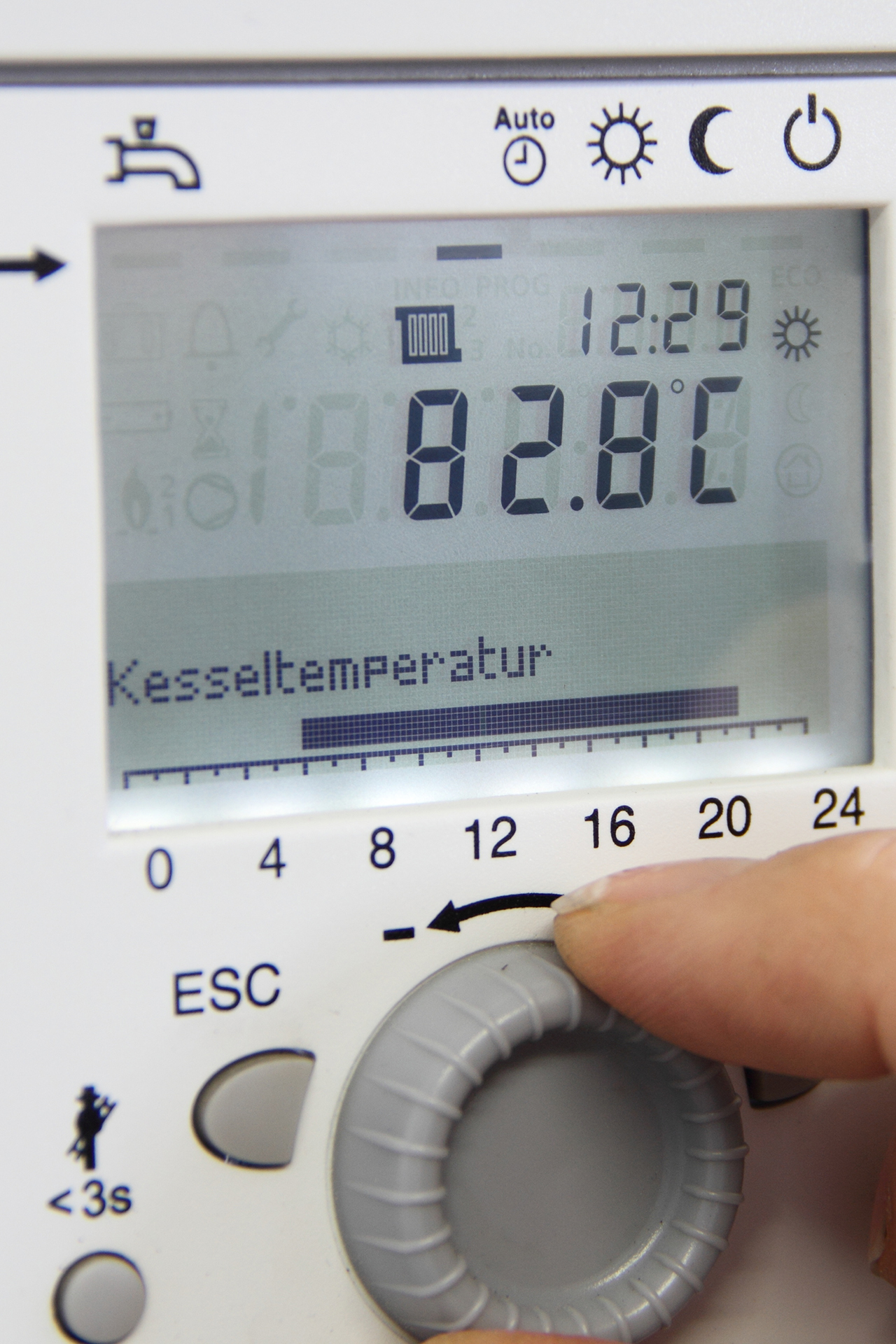 moderne Heizungsanlage einstellen