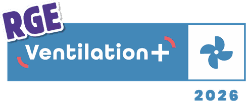 Logo RGE Ventilation +, certificat n° VPLUS/76216 détenu par HAUS'LAND